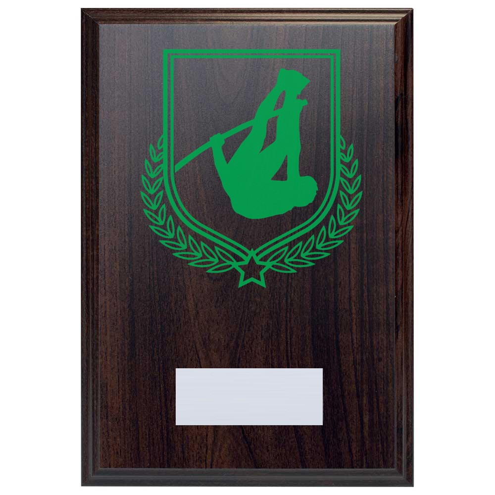 Pole Vault Reward Deep Mahogany Plaque
