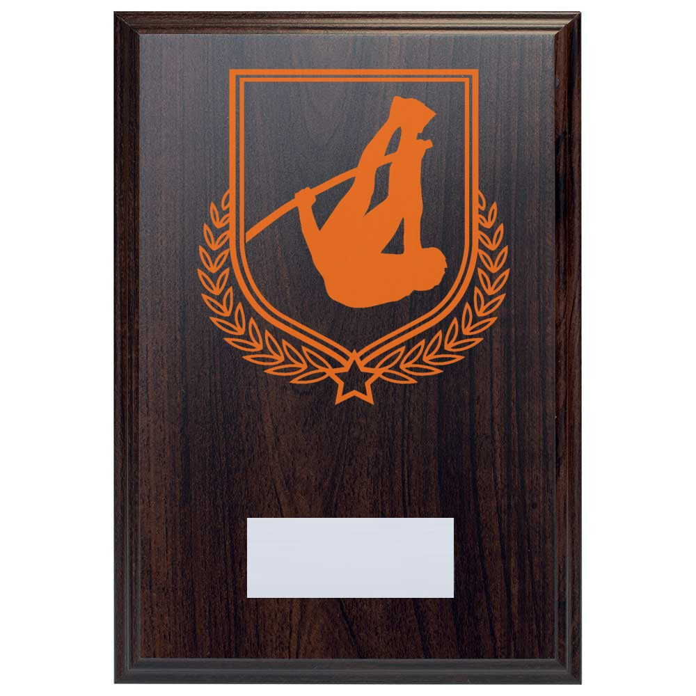 Pole Vault Reward Deep Mahogany Plaque