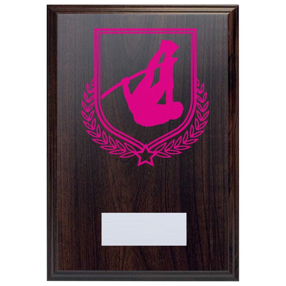 Pole Vault Reward Deep Mahogany Plaque