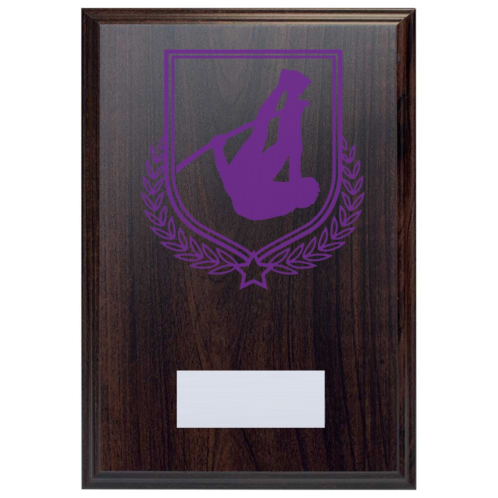 Pole Vault Reward Deep Mahogany Plaque