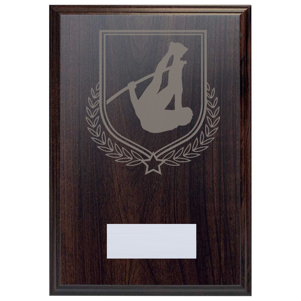Pole Vault Reward Deep Mahogany Plaque