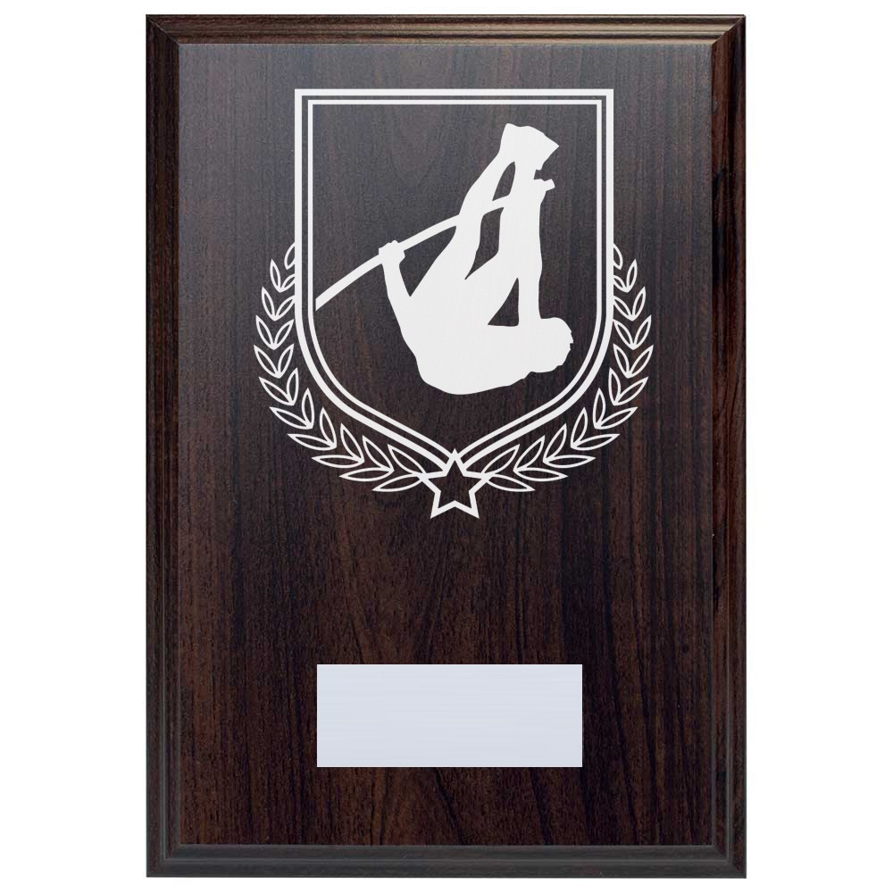 Pole Vault Reward Deep Mahogany Plaque