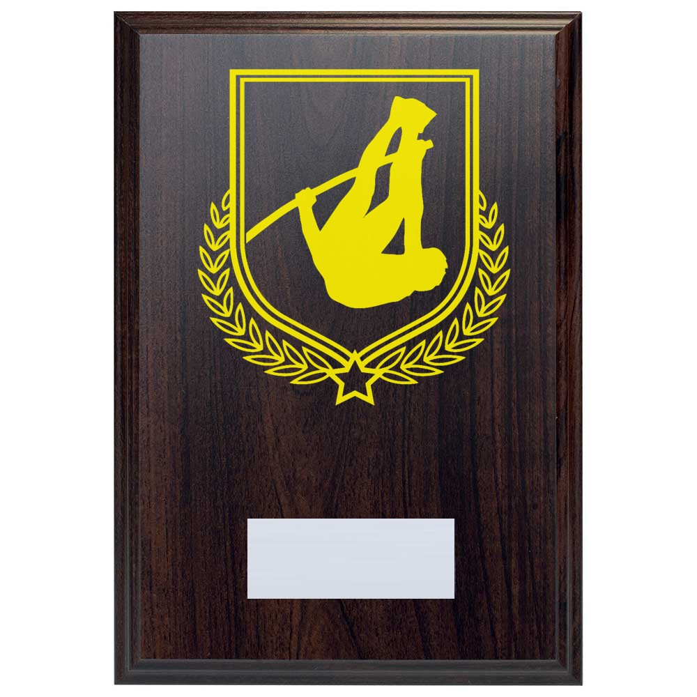 Pole Vault Reward Deep Mahogany Plaque