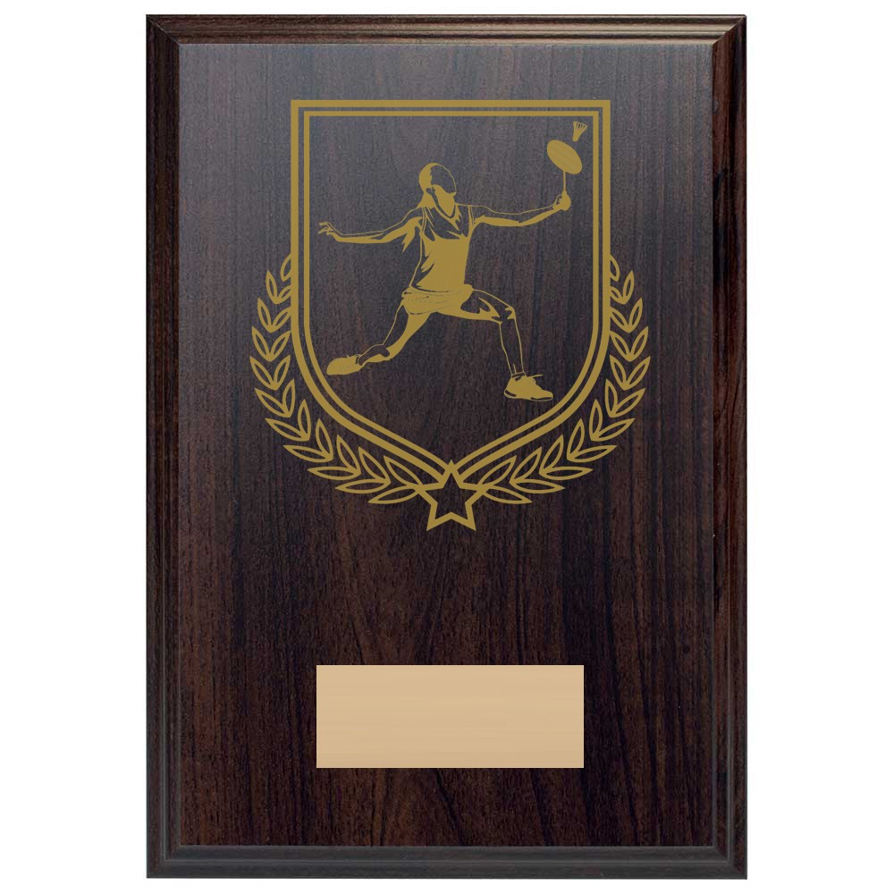 Badminton Reward Deep Mahogany Plaque