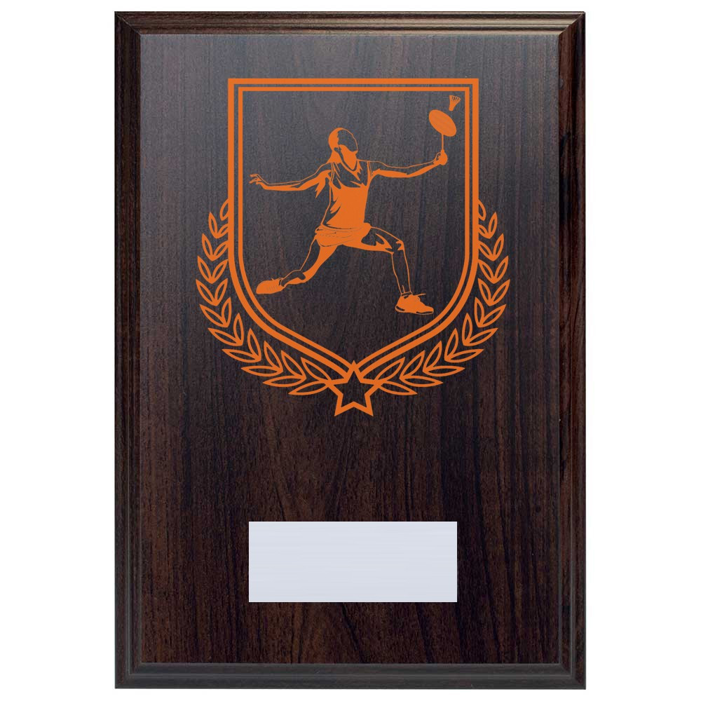 Badminton Reward Deep Mahogany Plaque