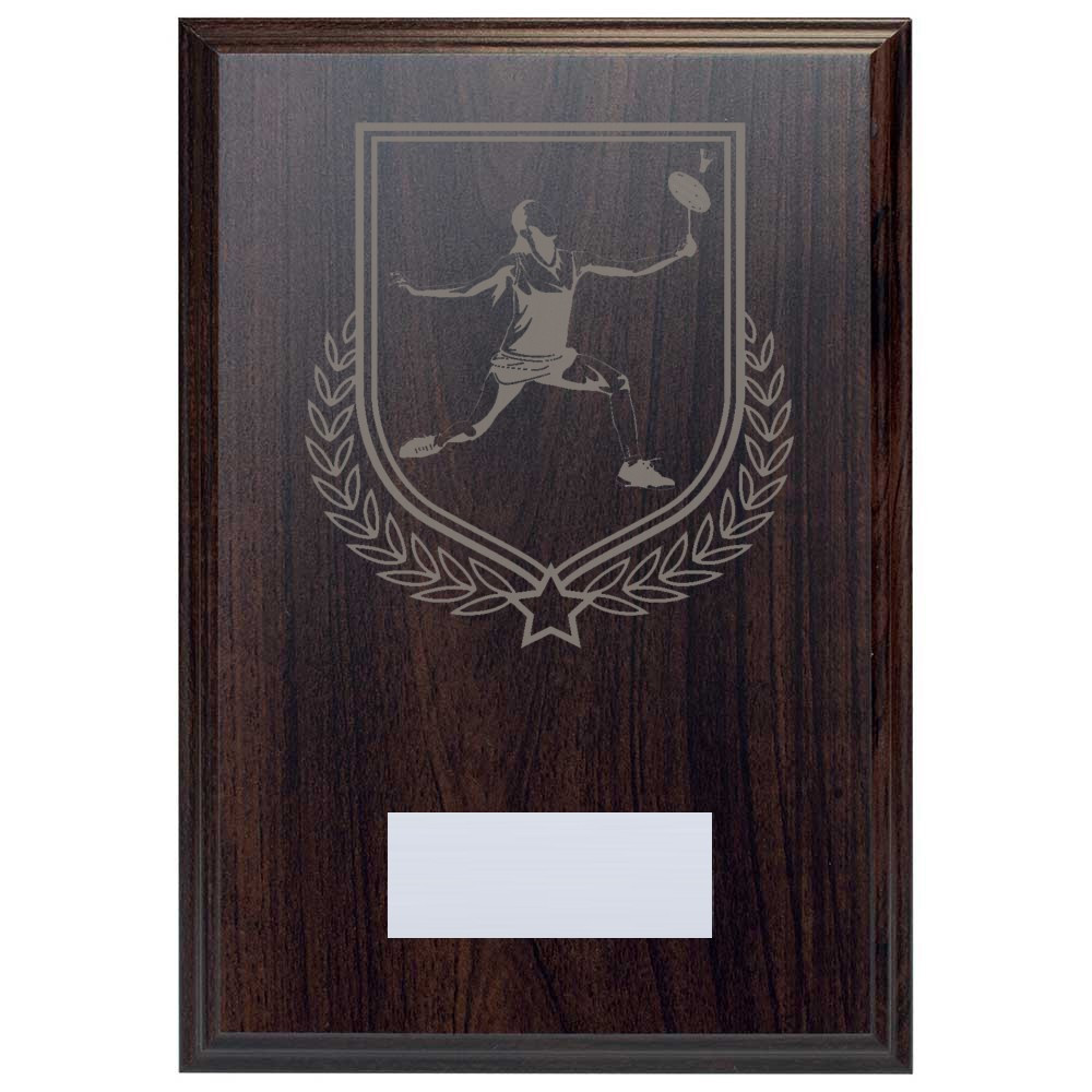 Badminton Reward Deep Mahogany Plaque