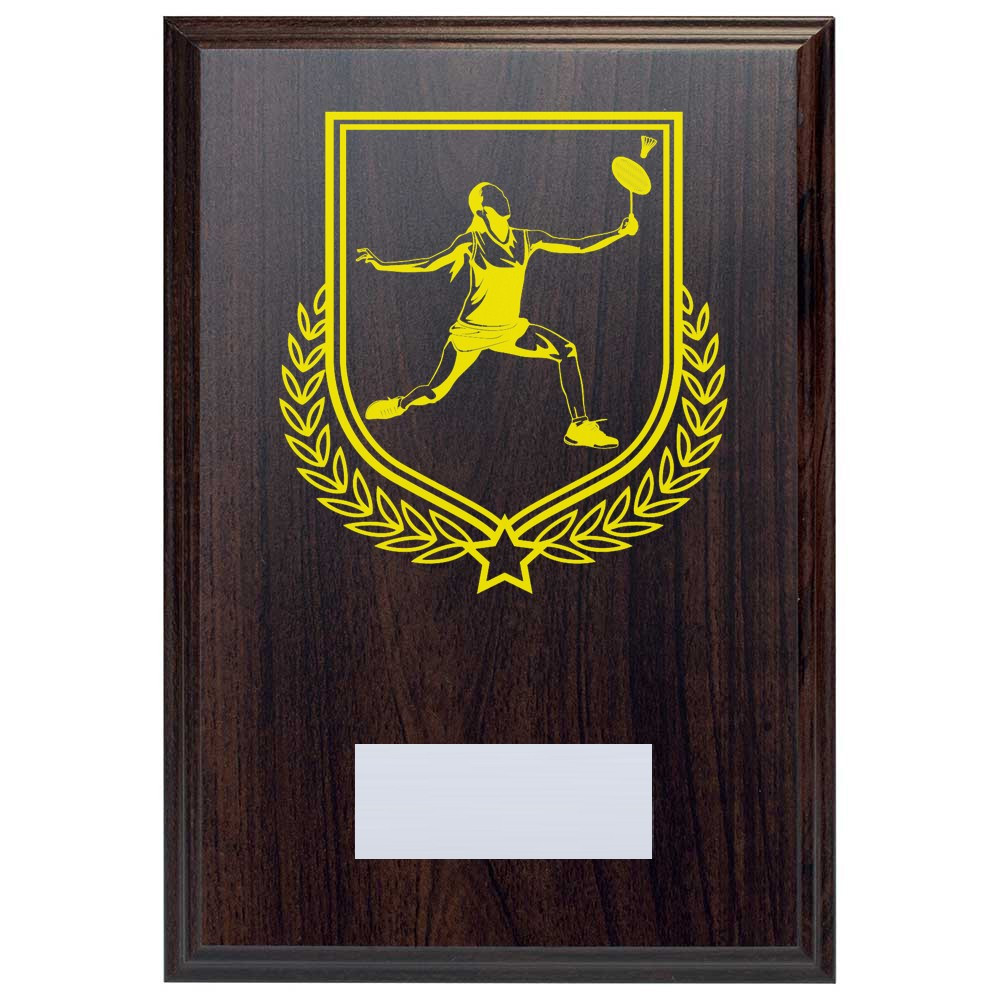 Badminton Reward Deep Mahogany Plaque
