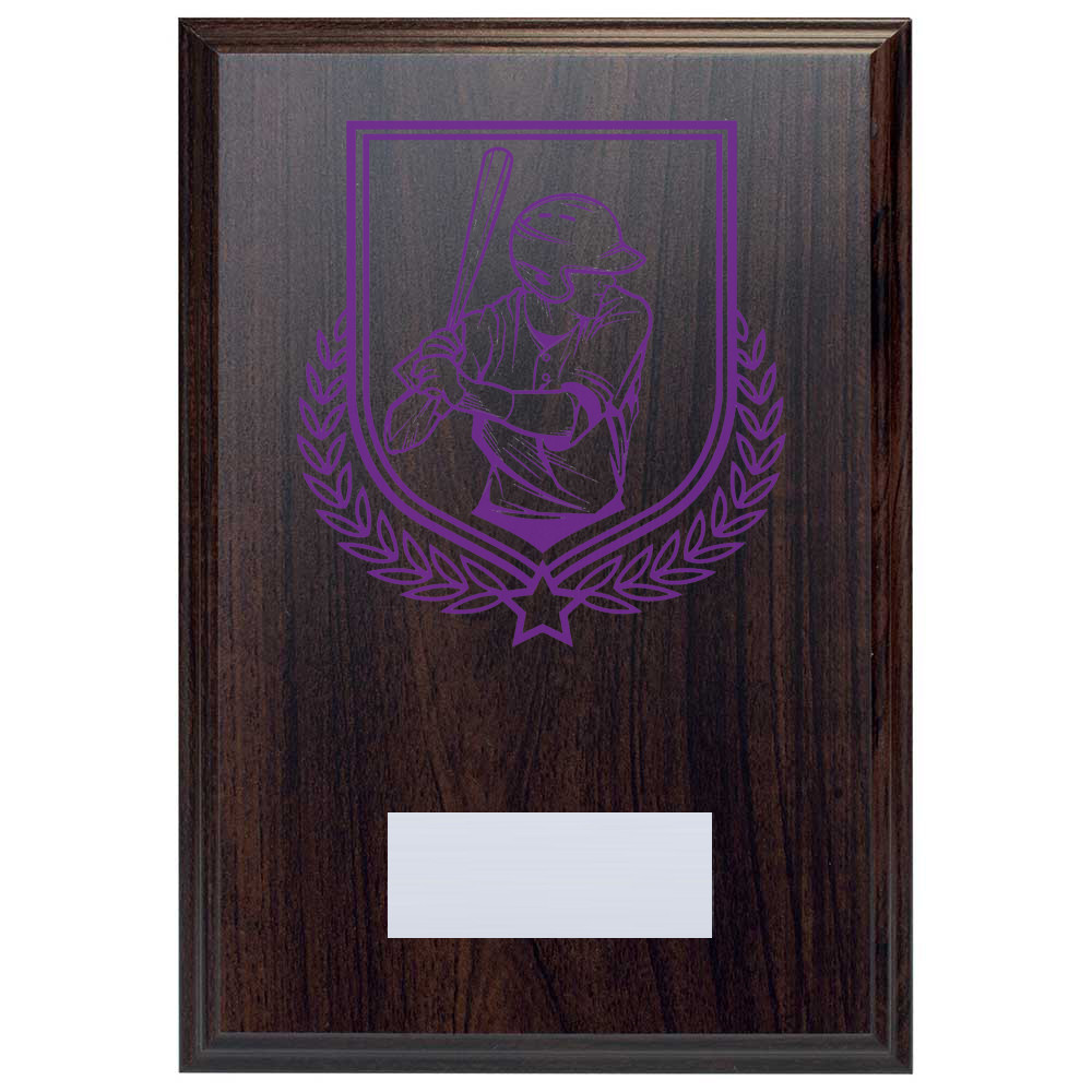 Baseball Reward Deep Mahogany Plaque