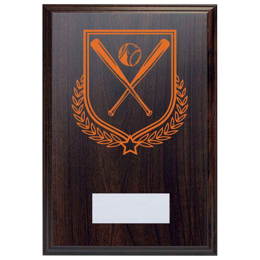 Baseball Reward Deep Mahogany Plaque
