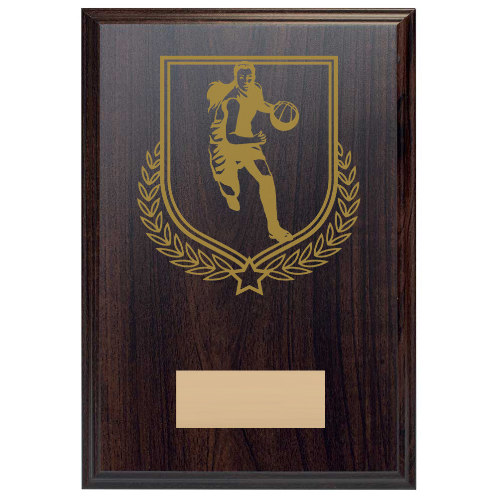 Basketball Reward Deep Mahogany Plaque