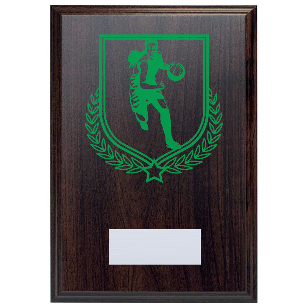 Basketball Reward Deep Mahogany Plaque
