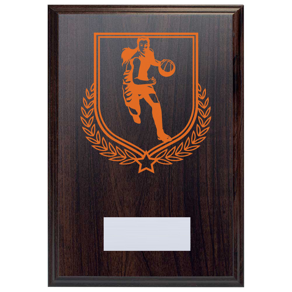 Basketball Reward Deep Mahogany Plaque