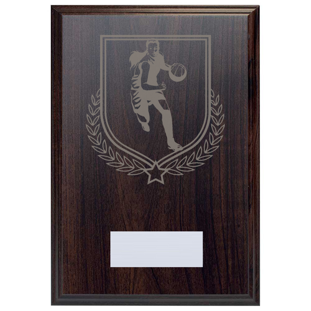 Basketball Reward Deep Mahogany Plaque