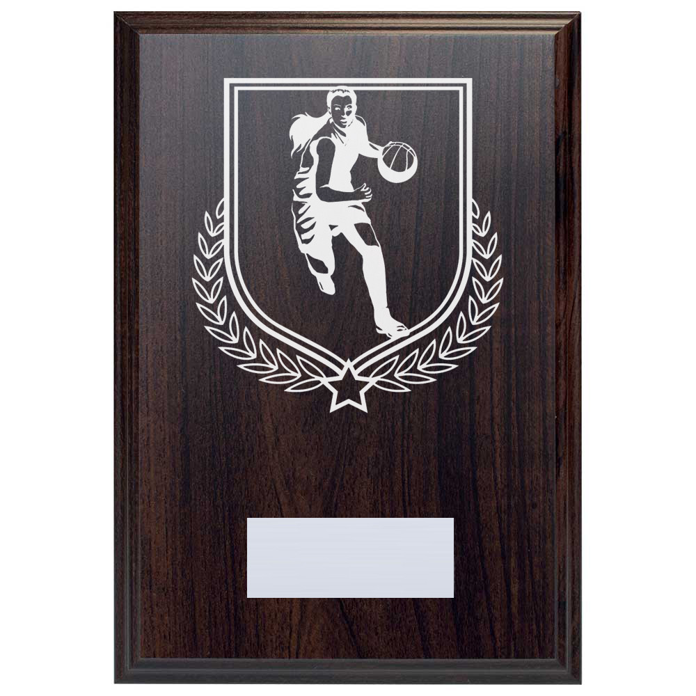 Basketball Reward Deep Mahogany Plaque