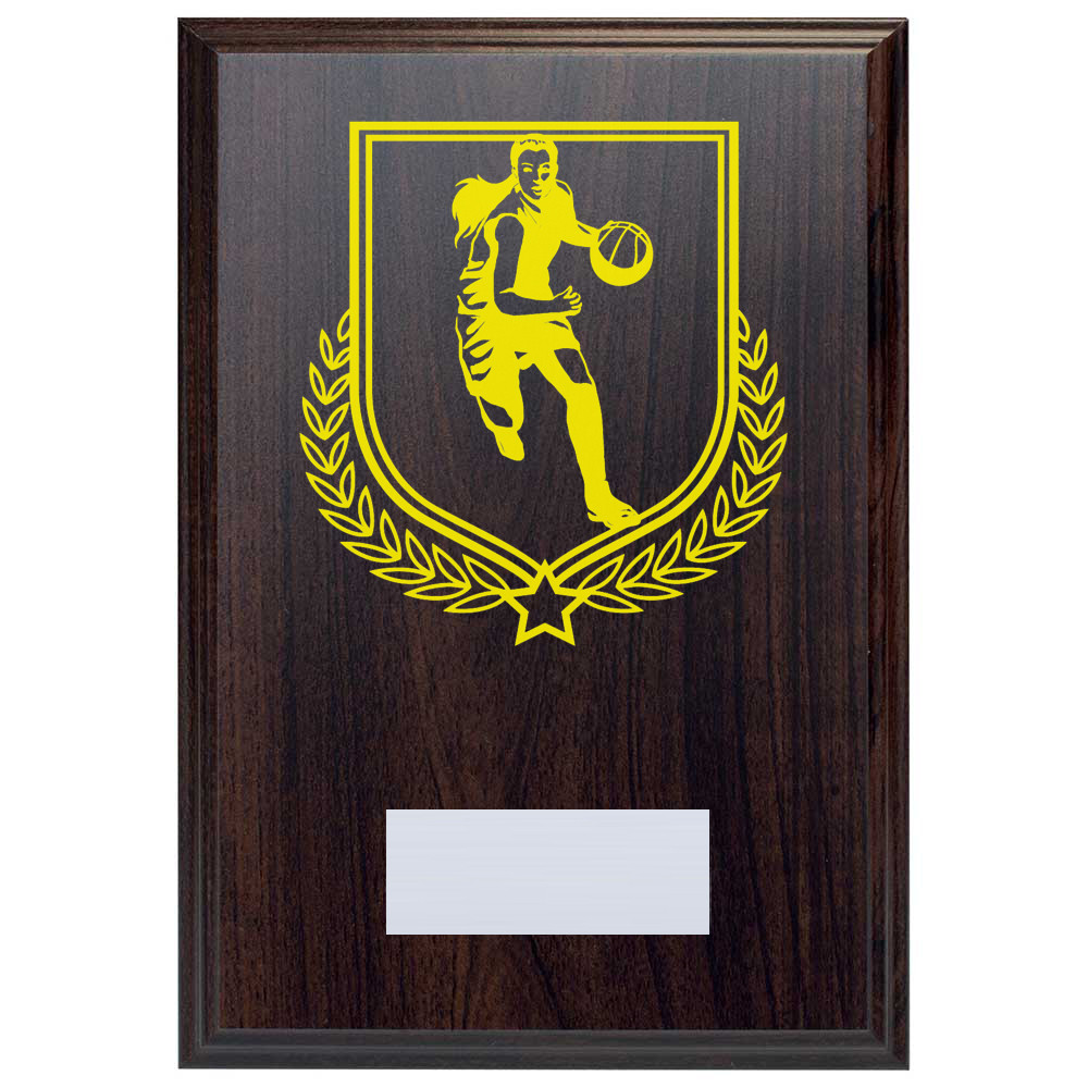 Basketball Reward Deep Mahogany Plaque