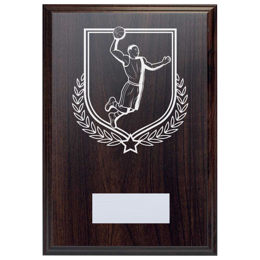 Basketball Reward Deep Mahogany Plaque