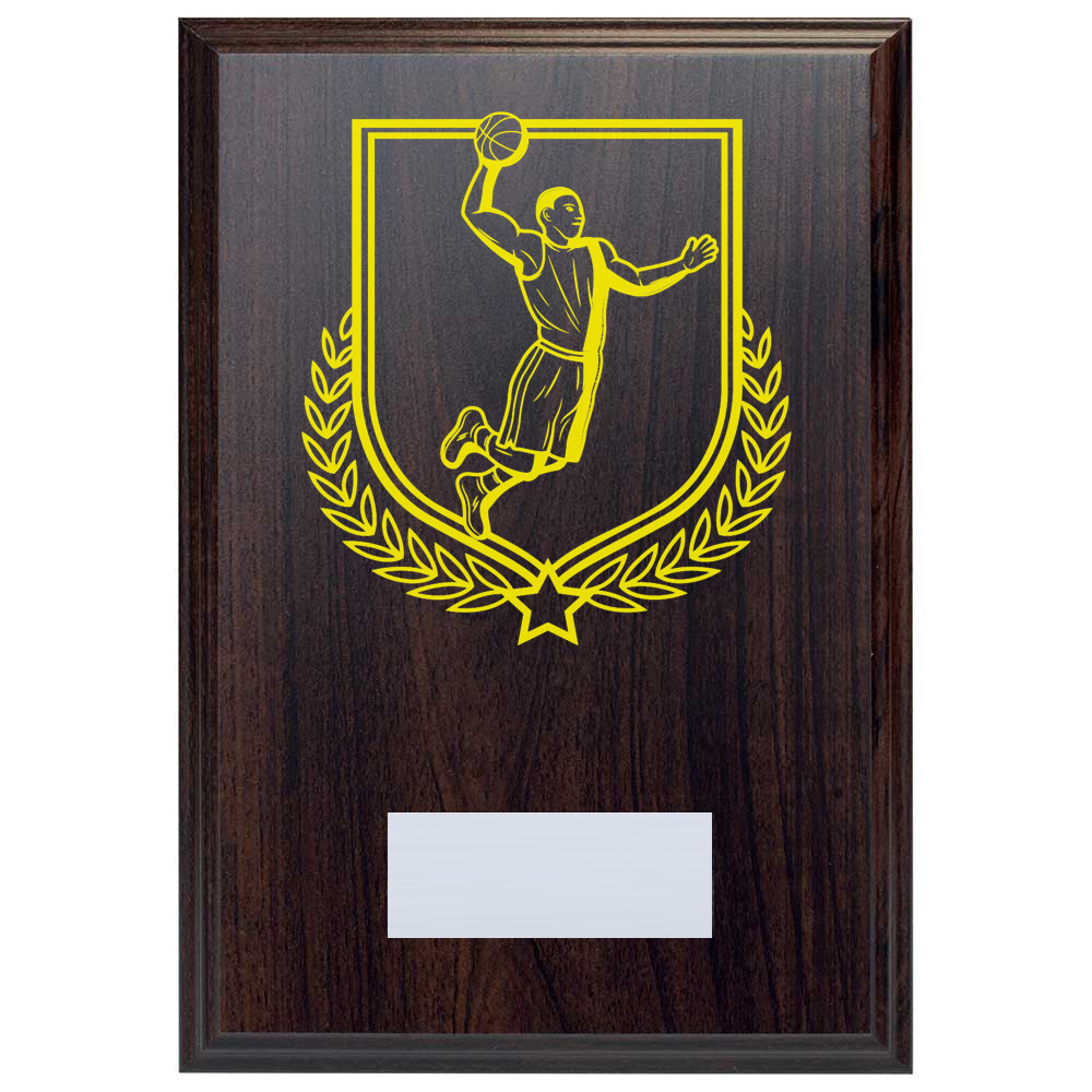Basketball Reward Deep Mahogany Plaque