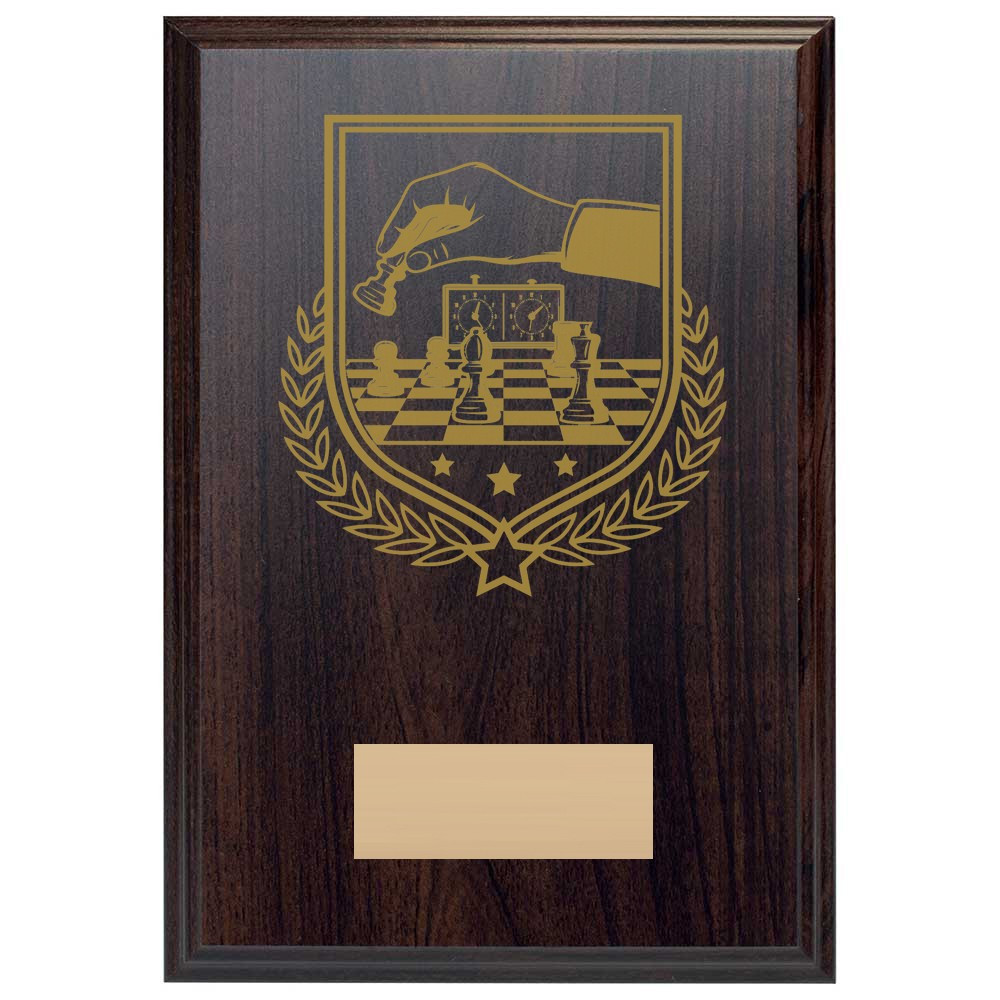 Chess Reward Deep Mahogany Plaque