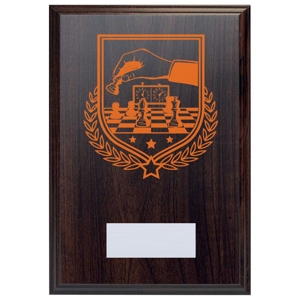 Chess Reward Deep Mahogany Plaque