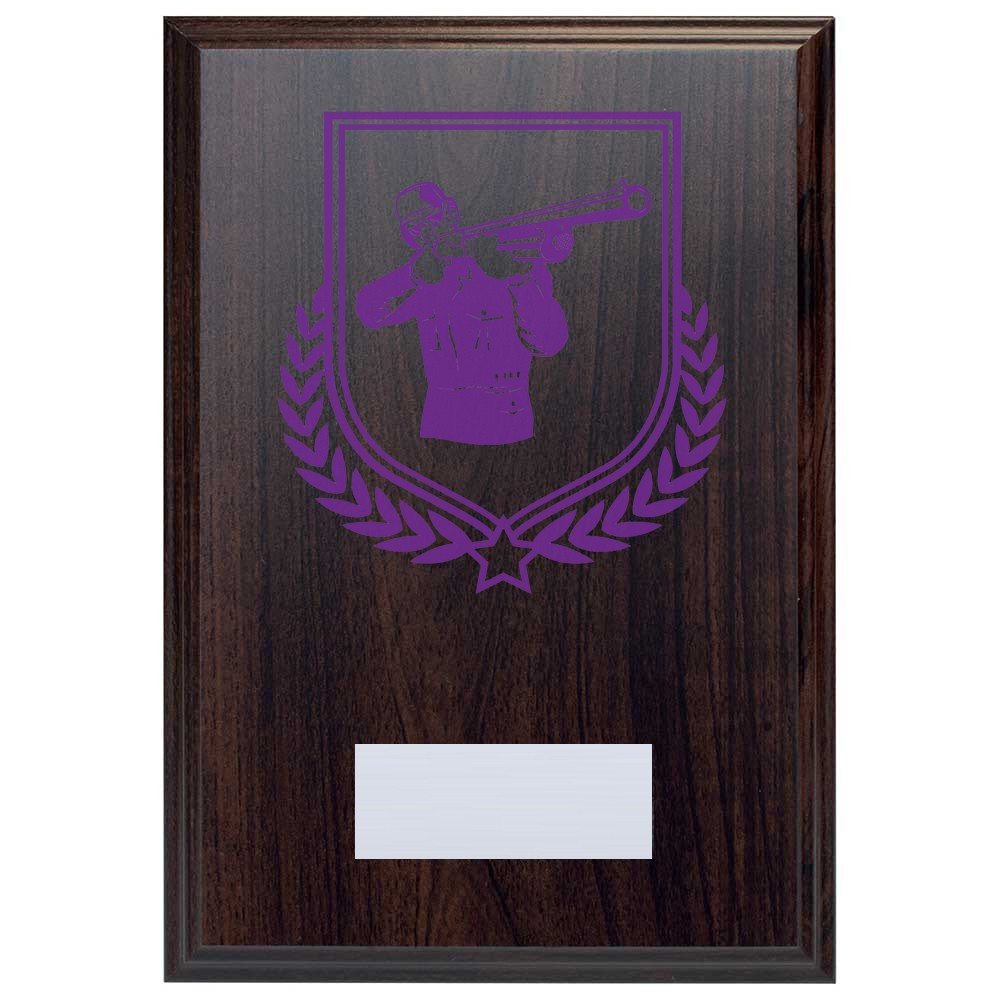 Clay Pigeon Reward Deep Mahogany Plaque