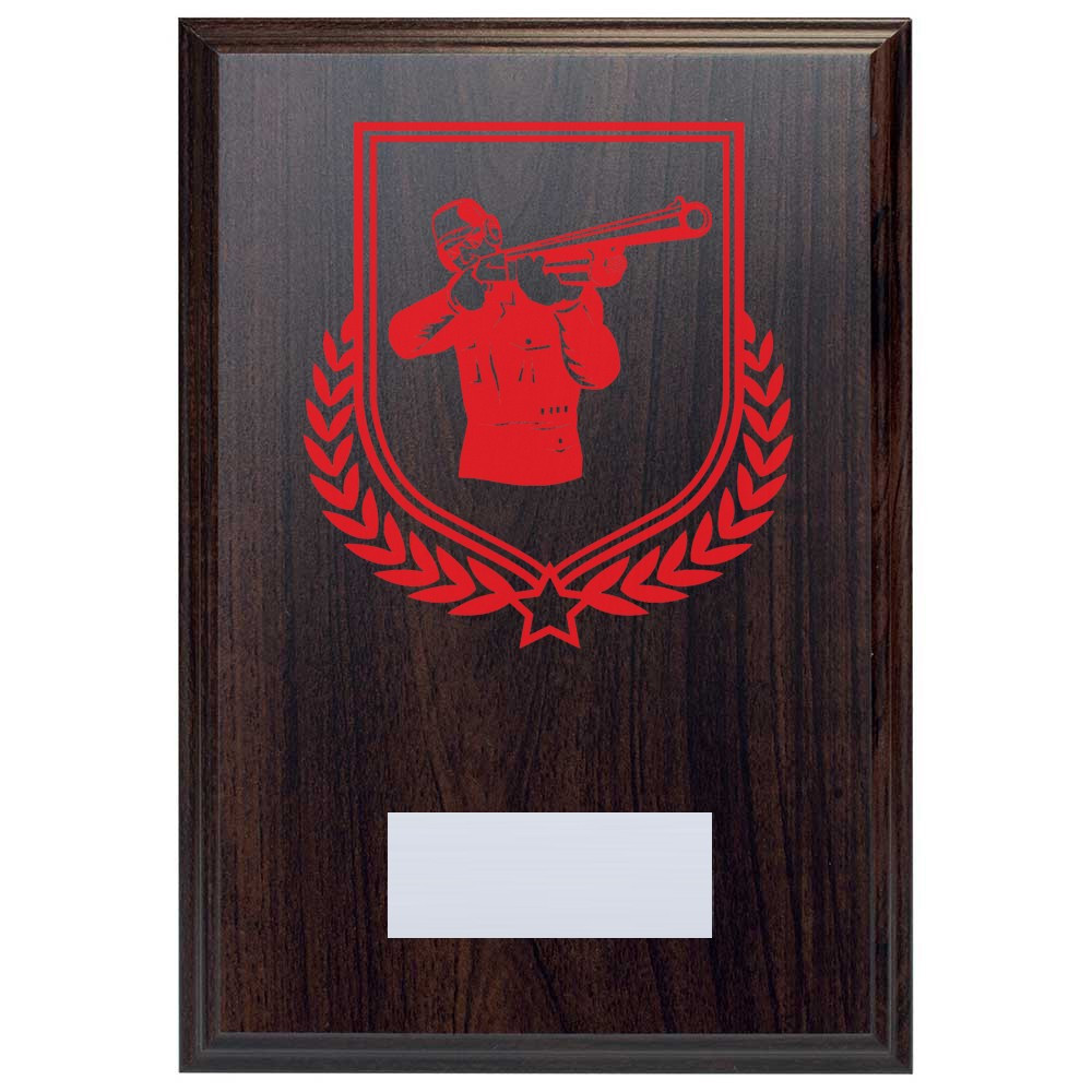 Clay Pigeon Reward Deep Mahogany Plaque