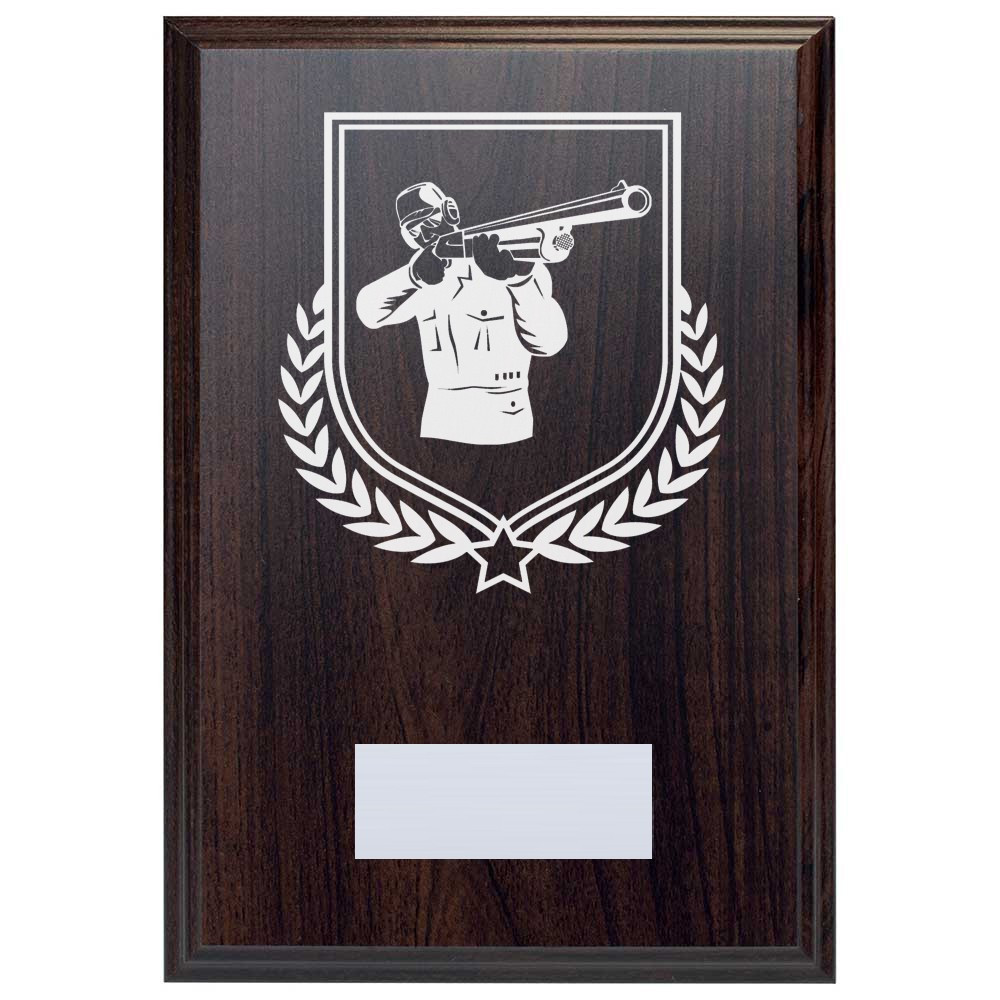 Clay Pigeon Reward Deep Mahogany Plaque