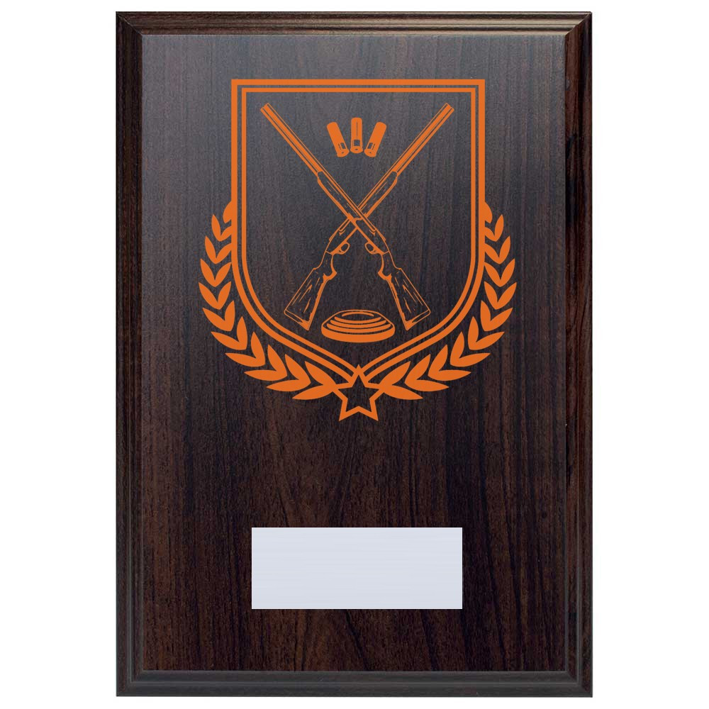 Clay Pigeon Reward Deep Mahogany Plaque
