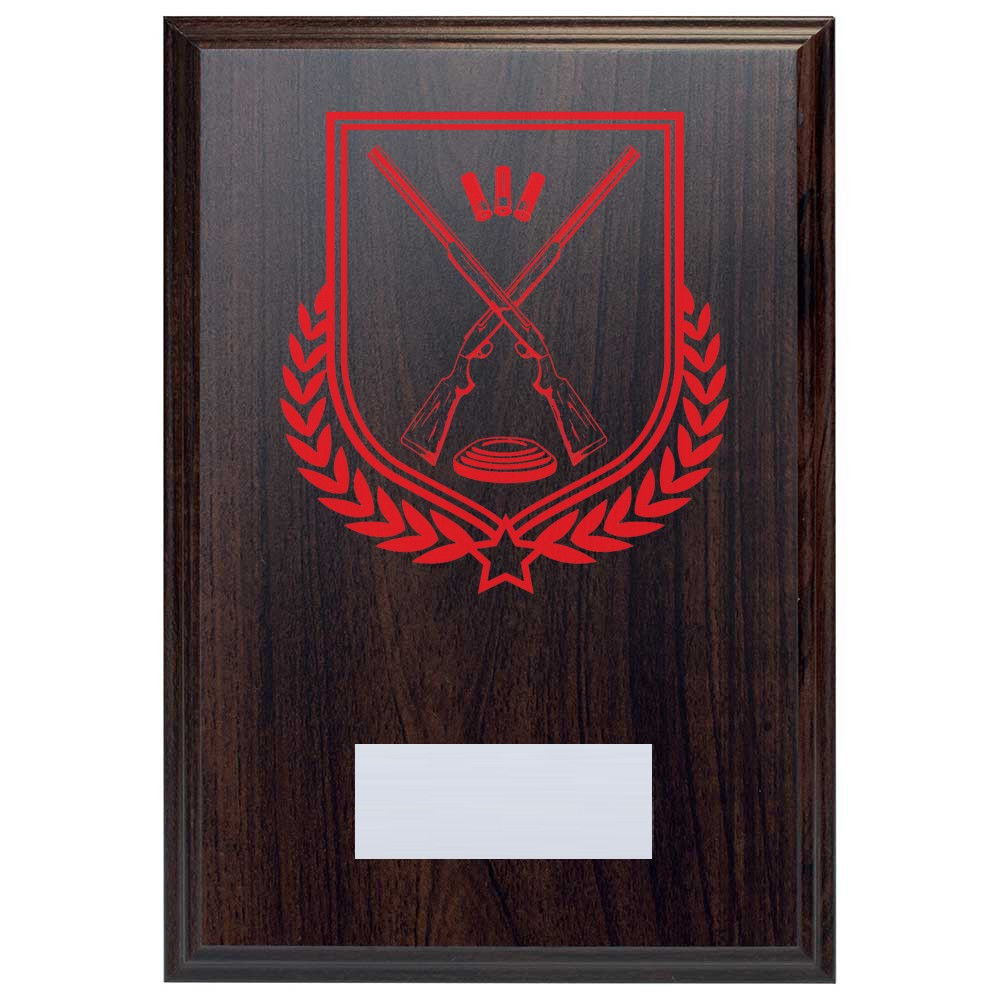 Clay Pigeon Reward Deep Mahogany Plaque