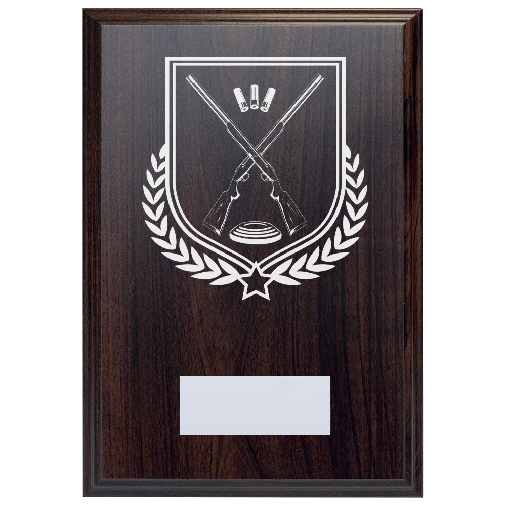 Clay Pigeon Reward Deep Mahogany Plaque