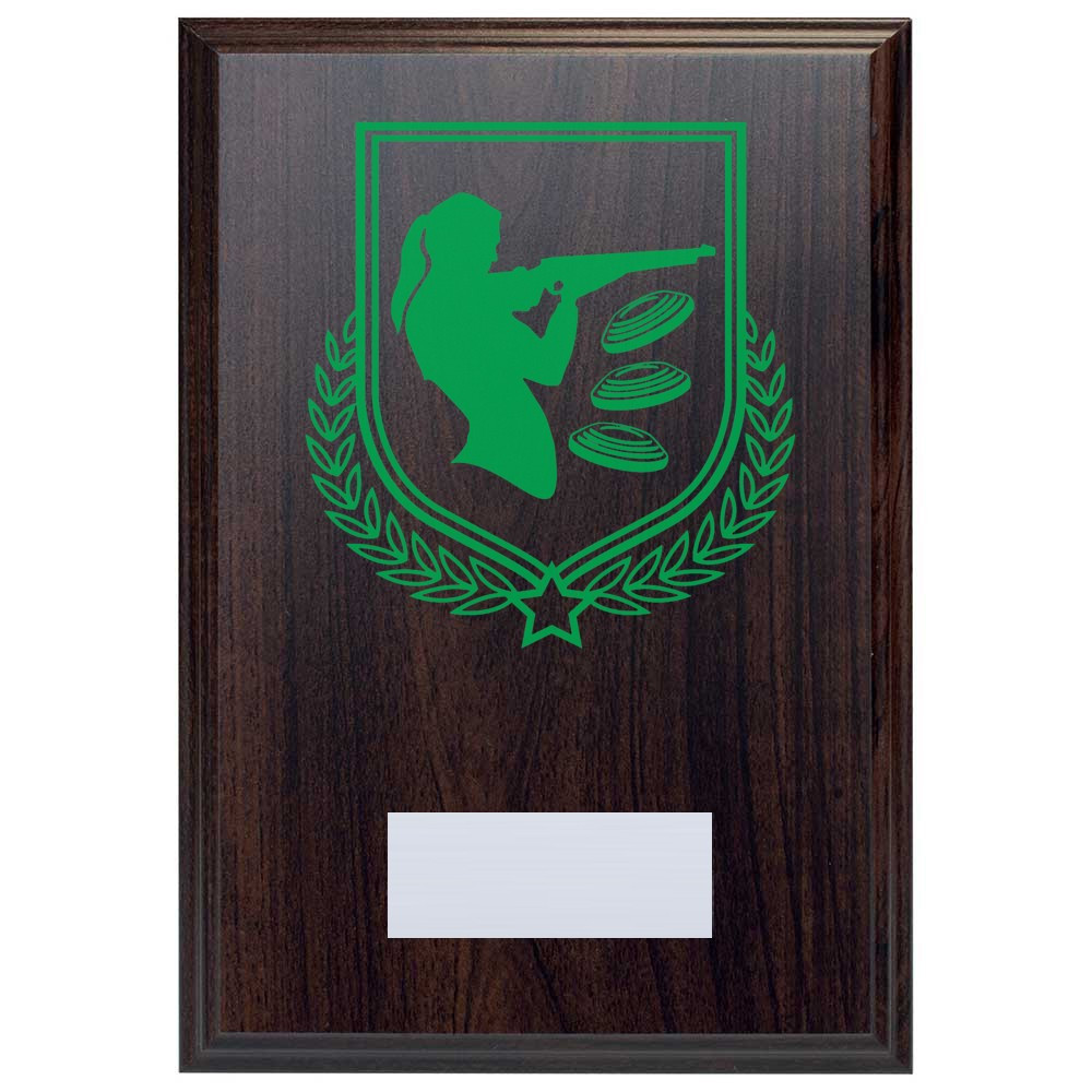 Clay Pigeon Reward Deep Mahogany Plaque