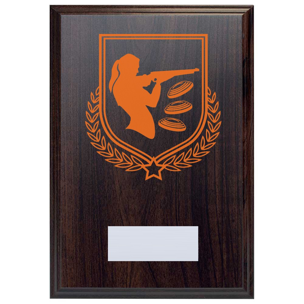 Clay Pigeon Reward Deep Mahogany Plaque