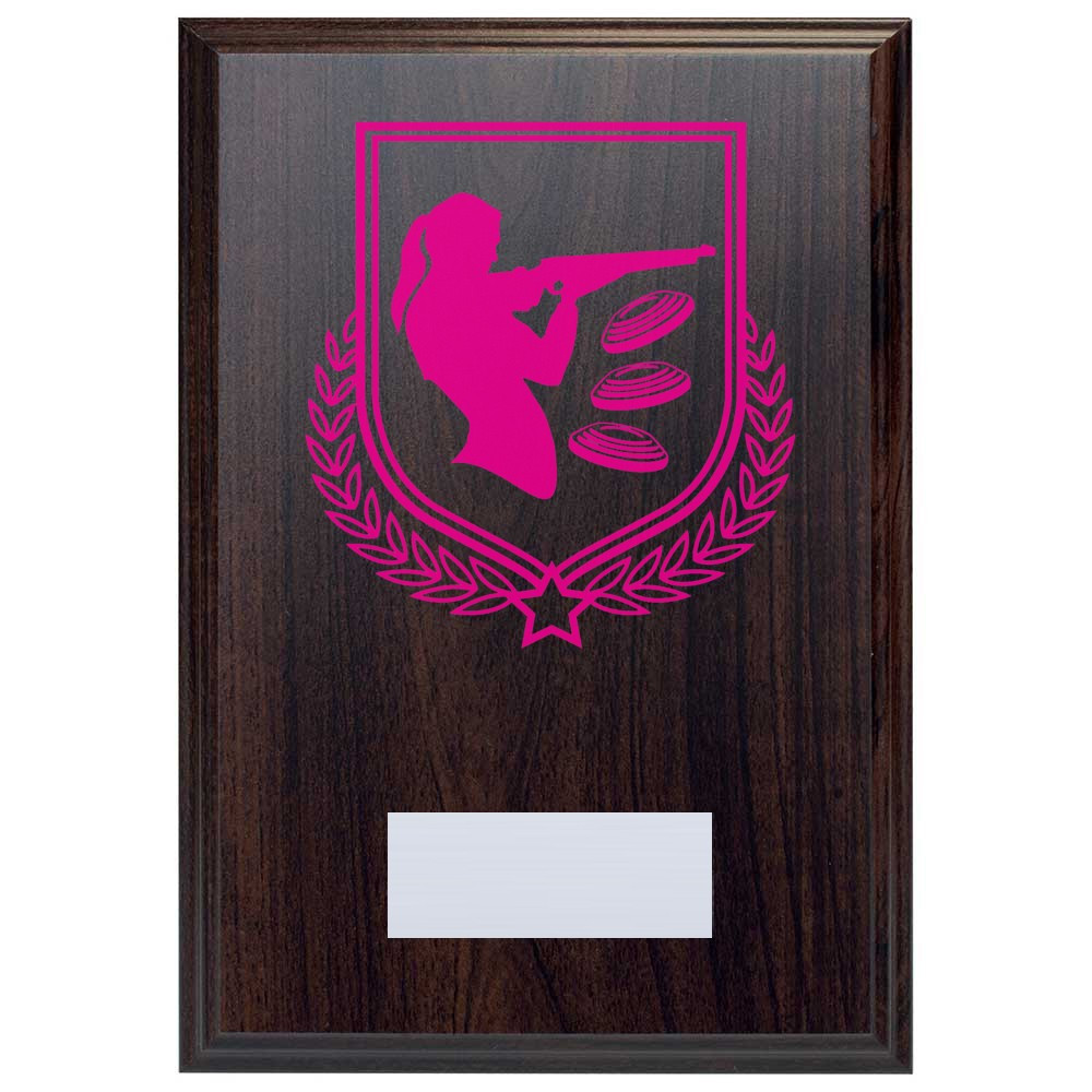 Clay Pigeon Reward Deep Mahogany Plaque