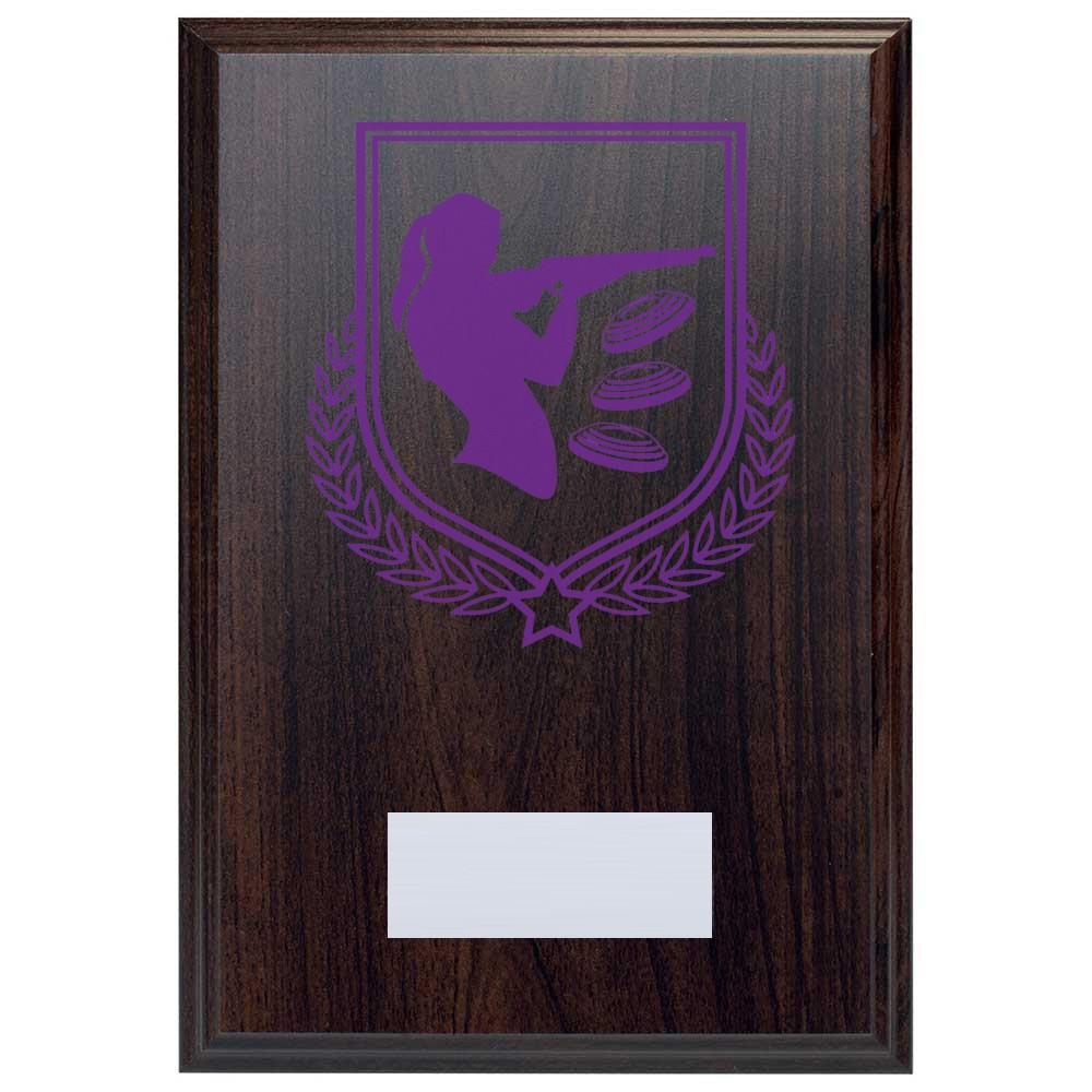 Clay Pigeon Reward Deep Mahogany Plaque