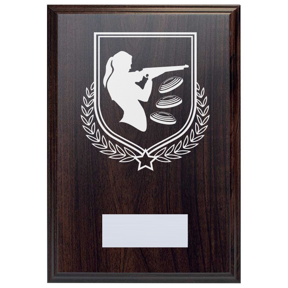 Clay Pigeon Reward Deep Mahogany Plaque