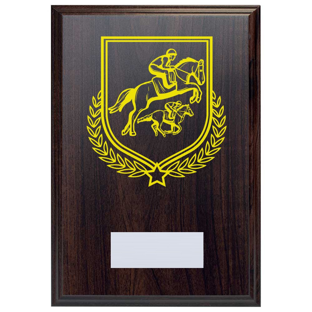 Equestrian Reward Deep Mahogany Plaque