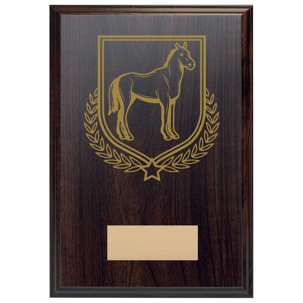 Equestrian Reward Deep Mahogany Plaque