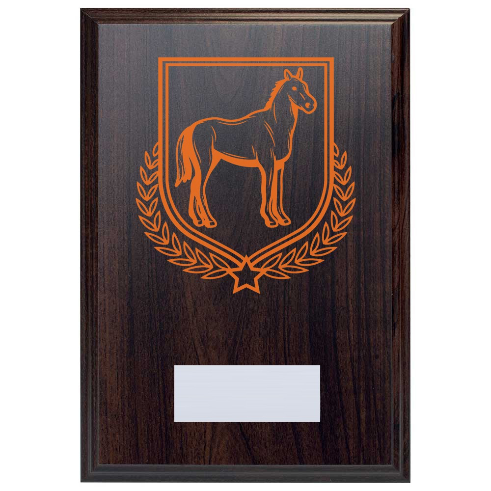 Equestrian Reward Deep Mahogany Plaque