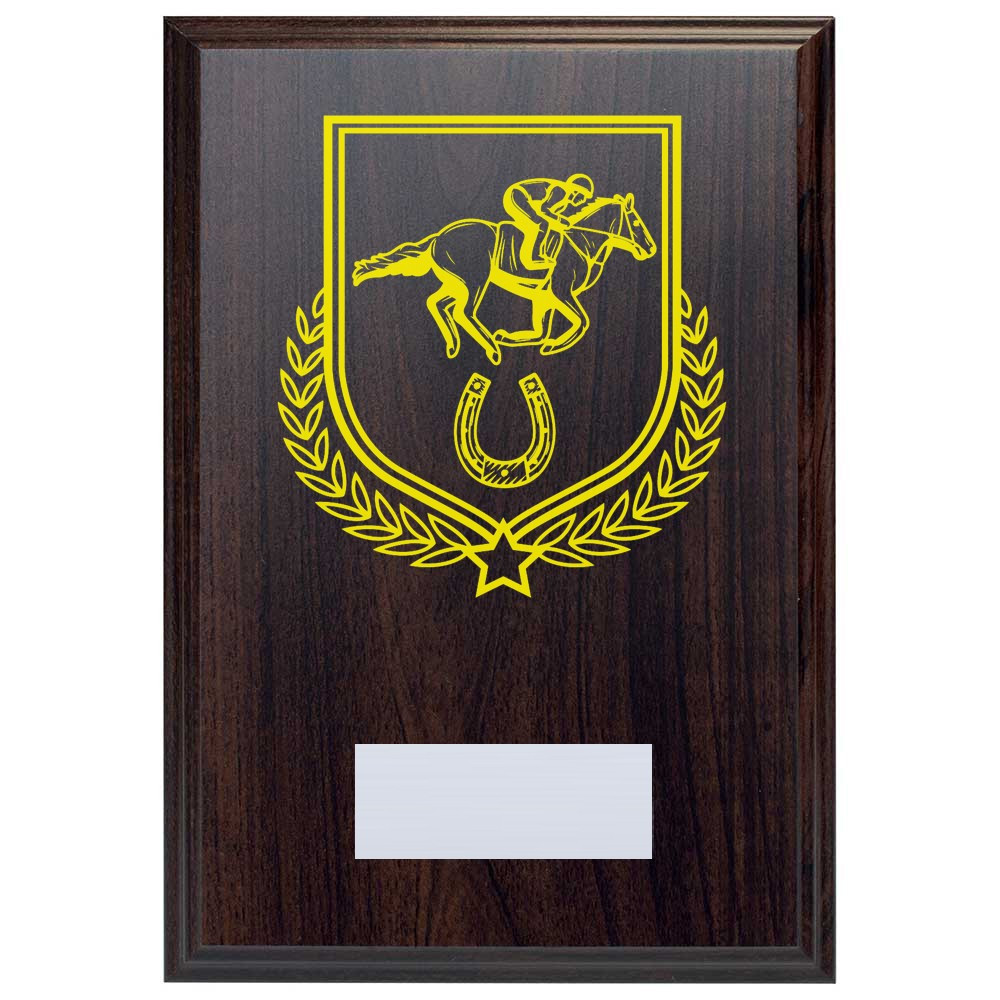 Equestrian Reward Deep Mahogany Plaque