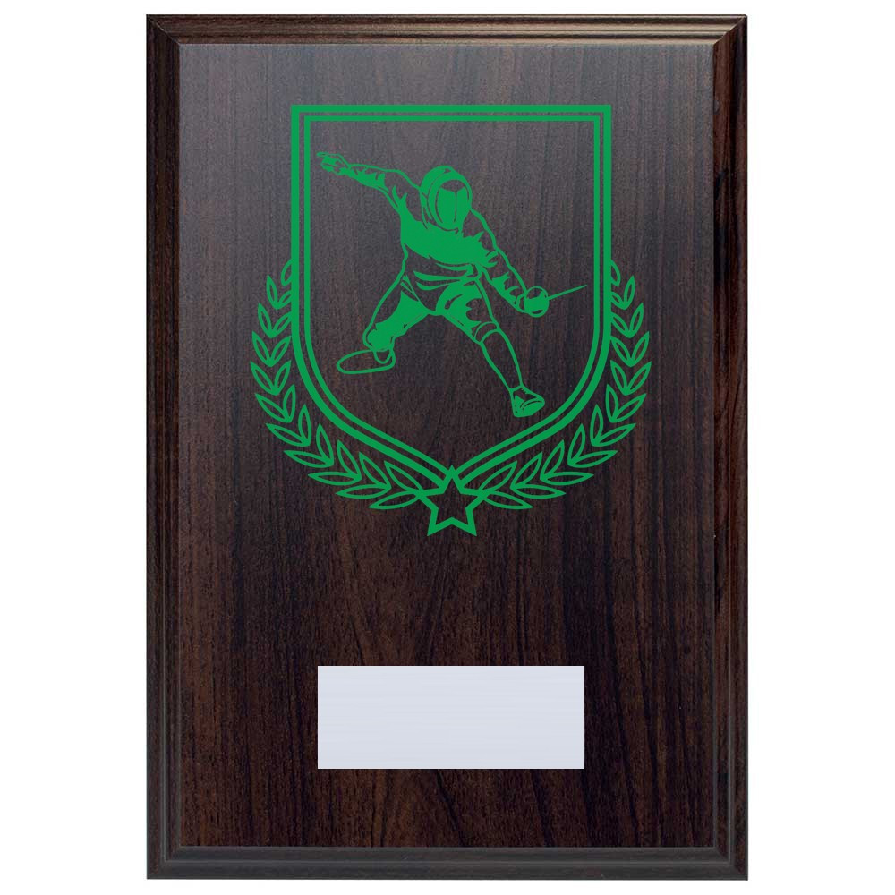 Fencing Reward Deep Mahogany Plaque