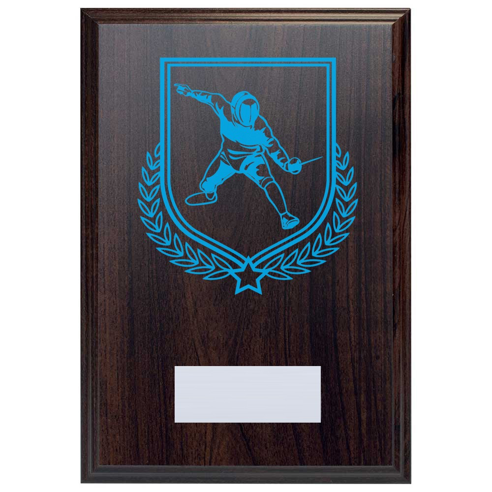 Fencing Reward Deep Mahogany Plaque