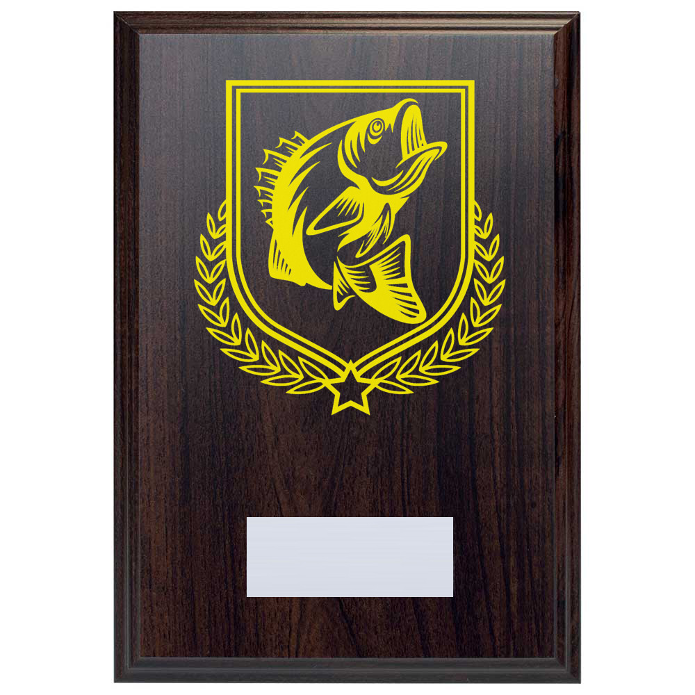 Fishing Reward Deep Mahogany Plaque