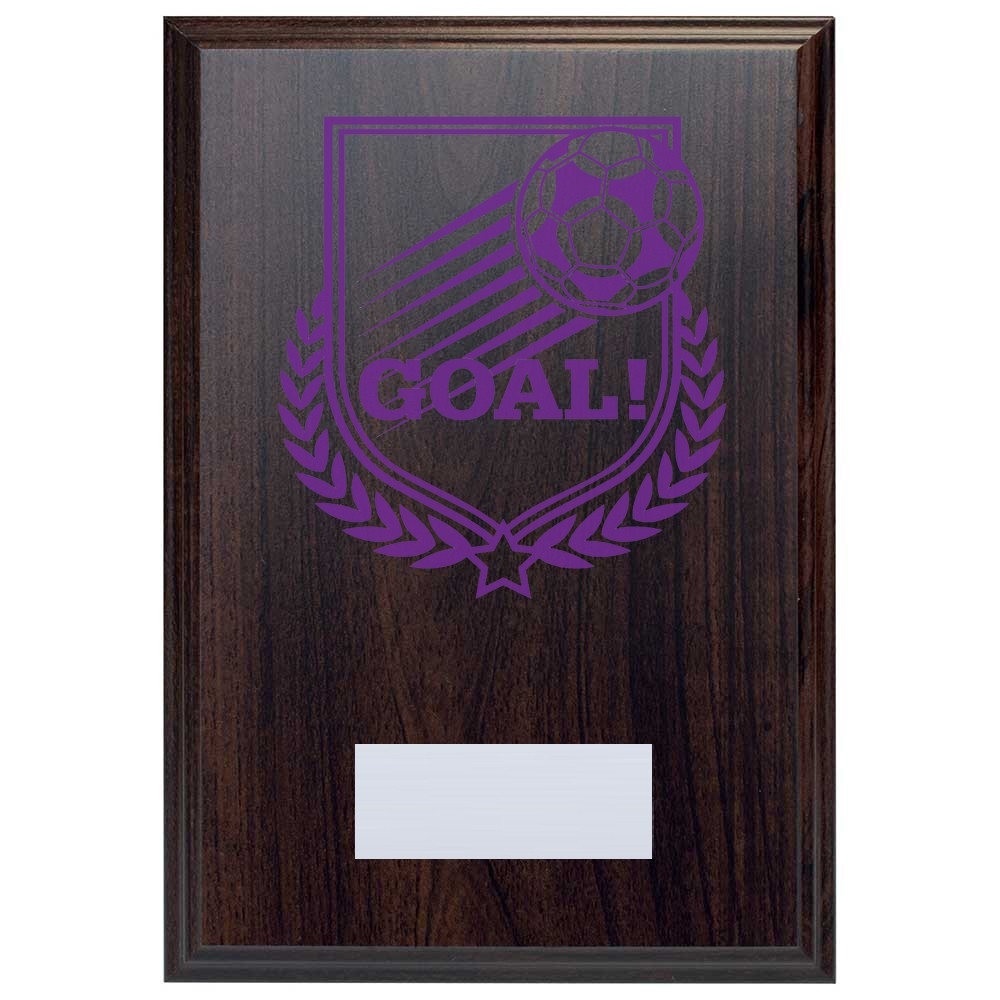 Football Goal Reward Deep Mahogany Plaque