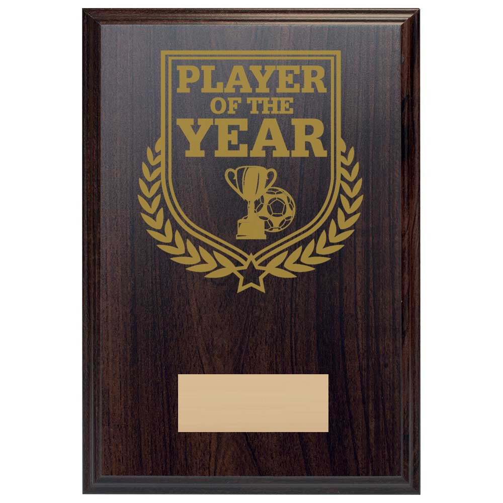 Football Player of the Year Reward Deep Mahogany Plaque