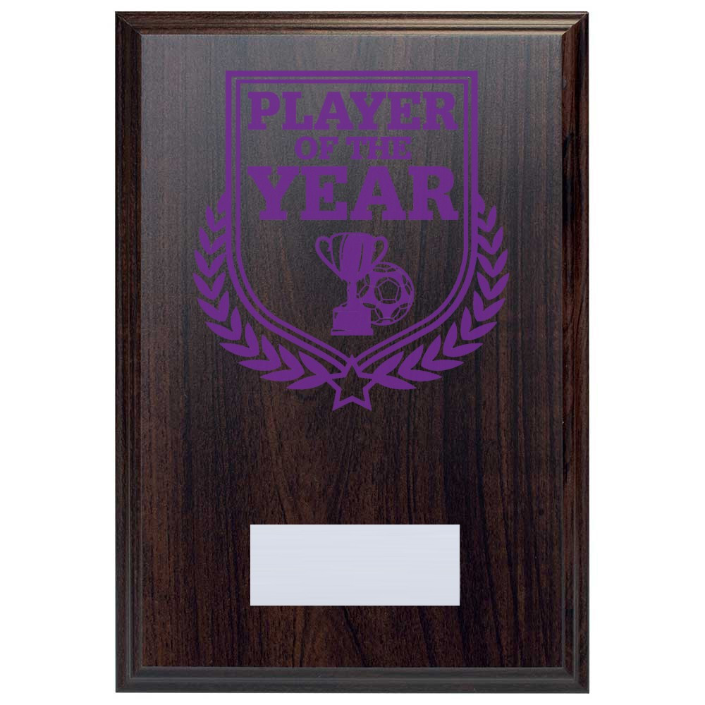 Football Player of the Year Reward Deep Mahogany Plaque