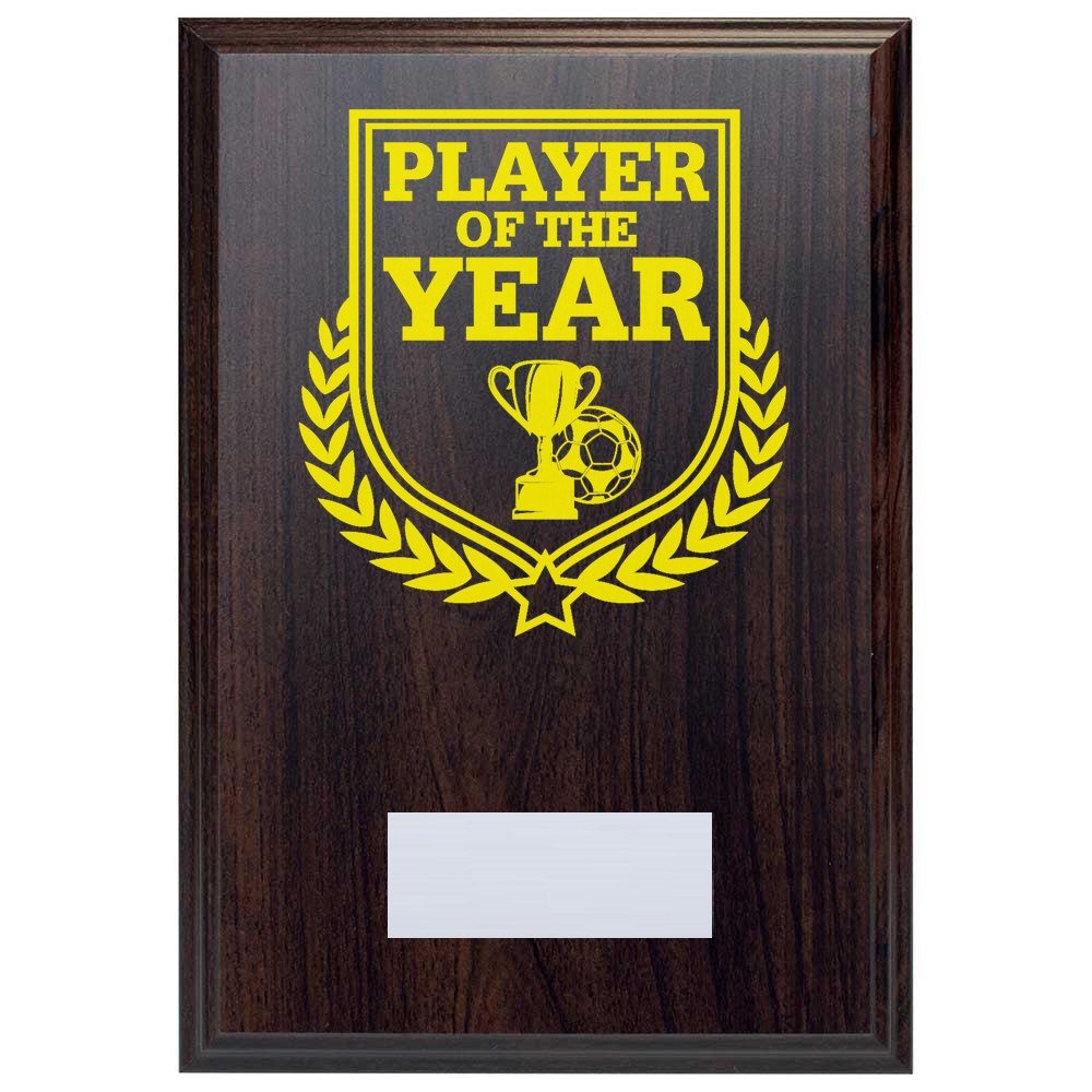 Football Player of the Year Reward Deep Mahogany Plaque