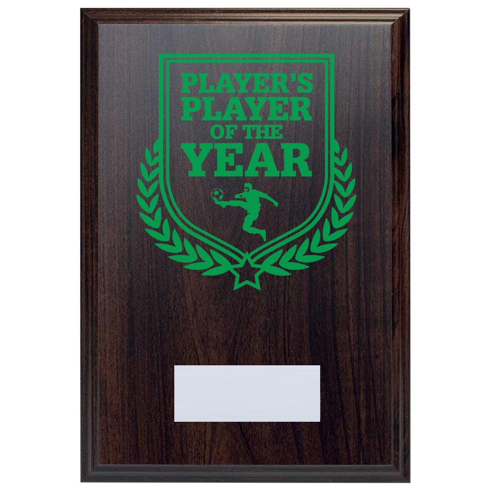 Football Player's Player of the Year Reward Deep Mahogany Plaque