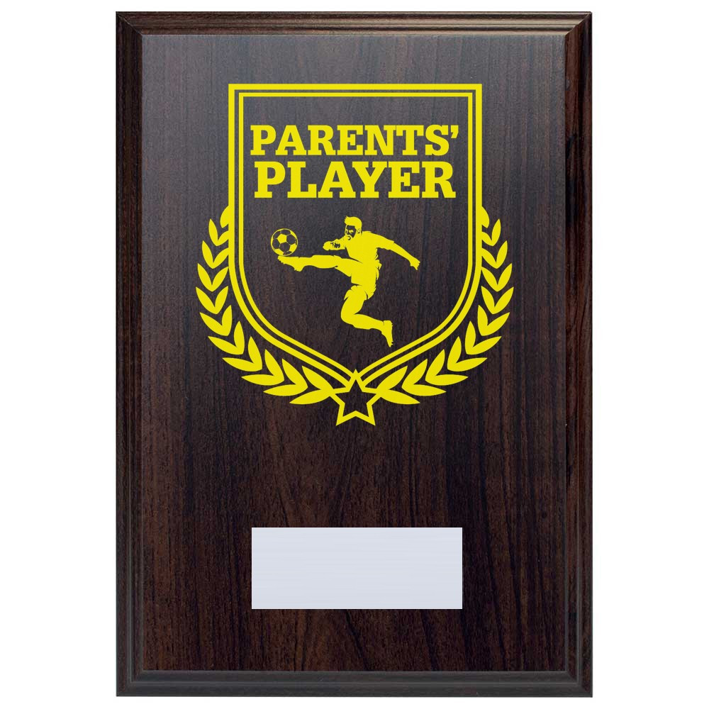 Football Parents' Player Reward Deep Mahogany Plaque