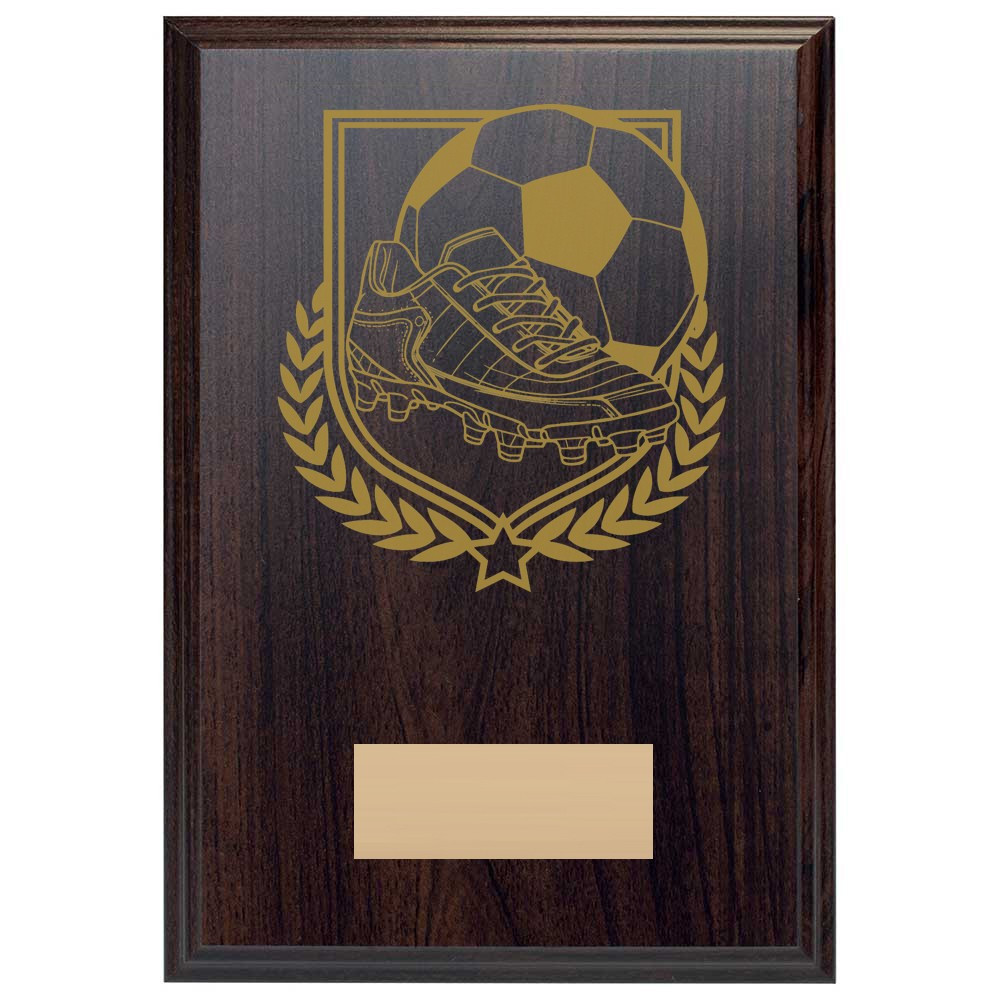Football & Boot Reward Deep Mahogany Plaque