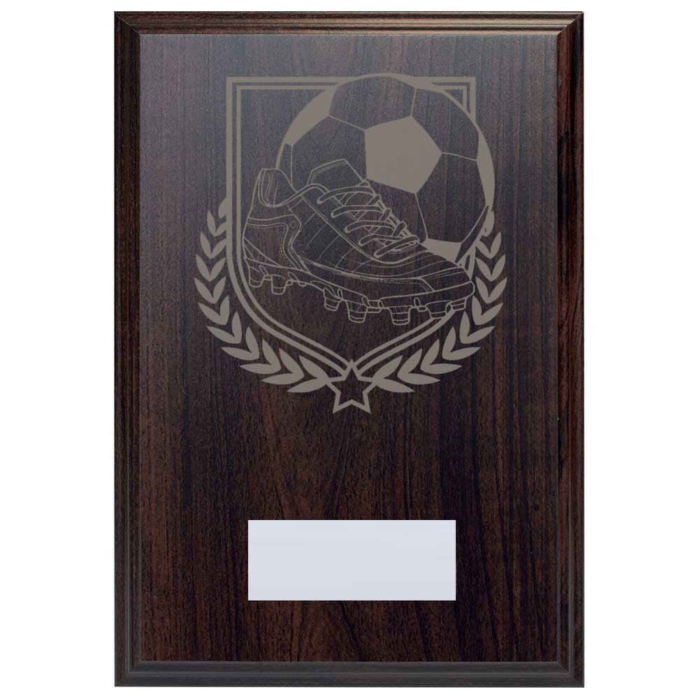 Football & Boot Reward Deep Mahogany Plaque