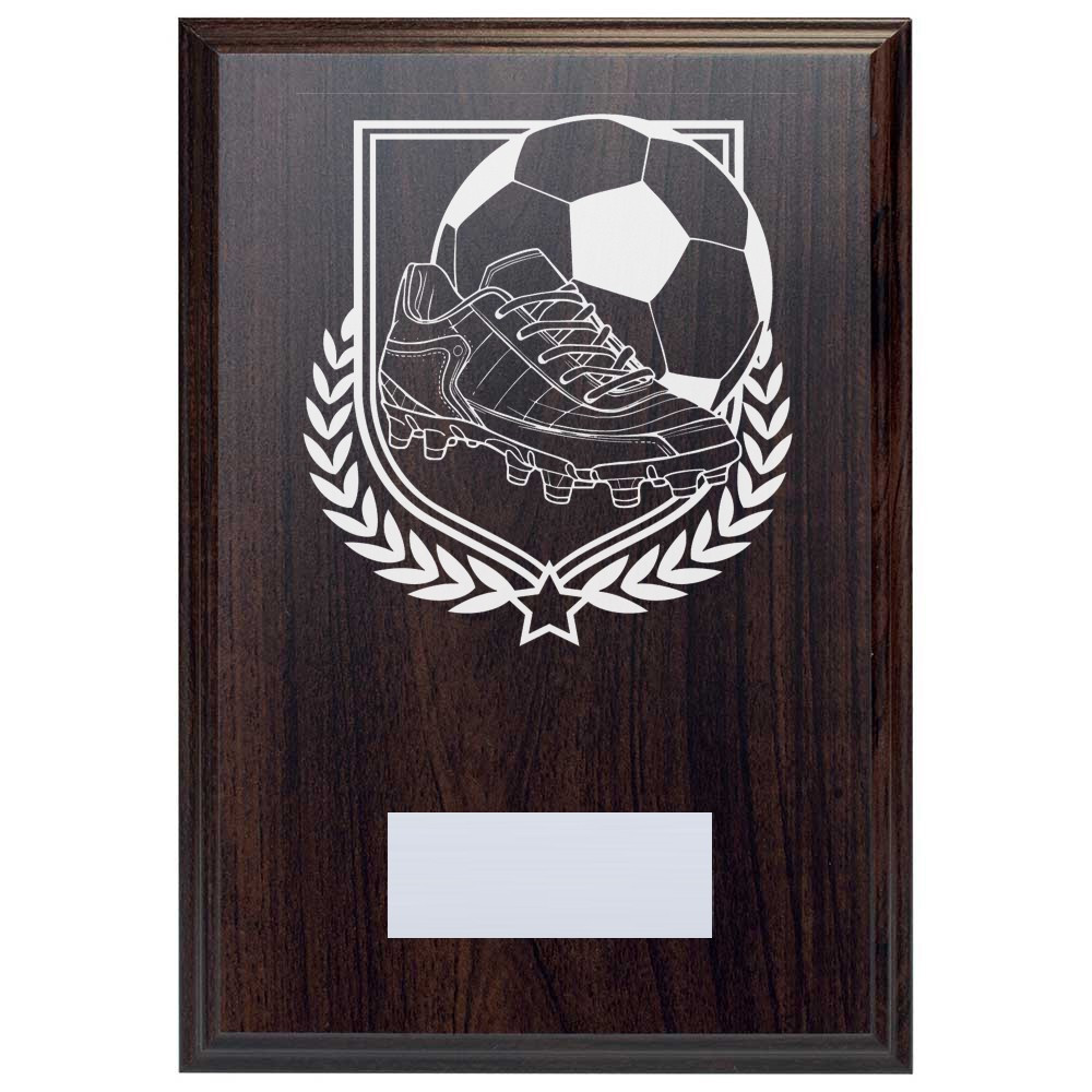 Football & Boot Reward Deep Mahogany Plaque